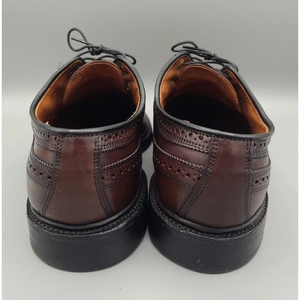 ALLEN EDMONDS 9097 MacNeil Burgundy Shell Cordovan Long Wing Oxford Shoes 8 D